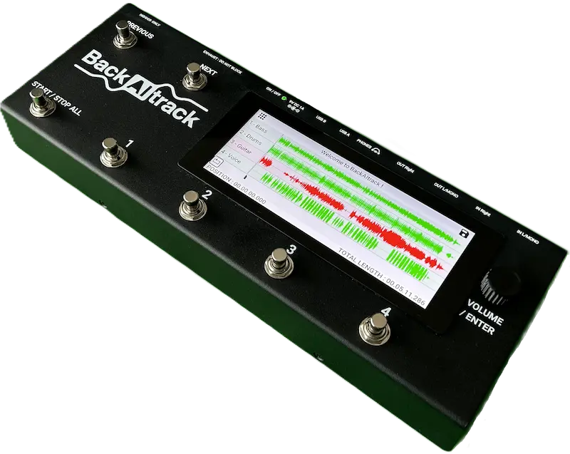 BackAItrack_34-droit_detoure Pédale BackAItrack pour backing tracks multipistes et séparation de stems